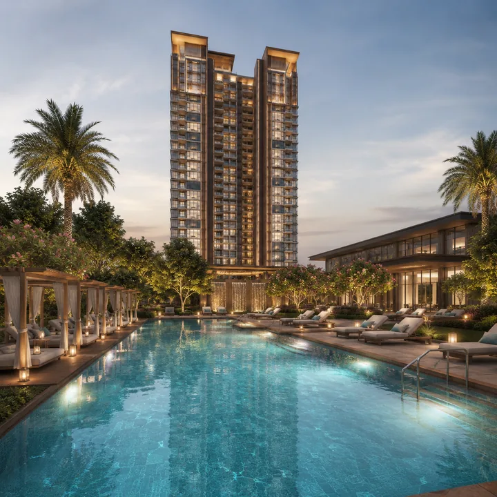 Swimming pool at Godrej Kada Agrahara